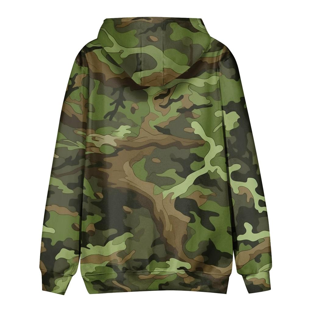 Men's Loose Printed Hooded Sweatshirt Men's Casual Fashion Sports Sweatshirt