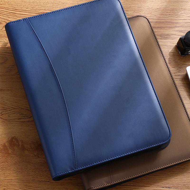 Многофункциональный портфель формата А4/А5 из ПУ кожи для организации документов, сумка на молнии с калькулятором, ручками, блокнотом для записей, портфель для офиса