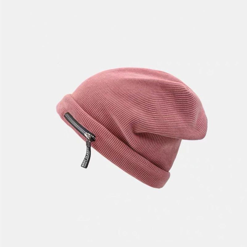 Женская шляпа смешанного цвета, хлопковая полосатая хип-хоп, зимняя теплая шапка, шарф, шапочки, вязаная длинная свободная шапка, головной убор