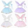 Children's Butterfly Colored Ball Wings Tutu Skirt, Angel Wings Three-piece Stage Performance Mesh Skirt