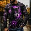 Стильная повседневная футболка с длинным рукавом и геометрическим узором для ежедневной носки