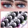 9 пар пушистых искусственных норковых ресниц, русские длинные густые объемные накладные ресницы, цветные ресницы для вечеринки