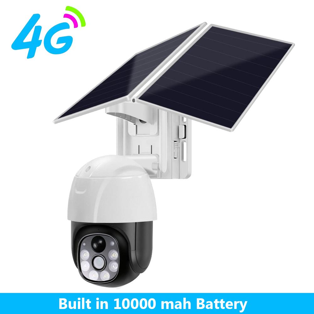 Солнечная камера, беспроводная Wi-Fi 4G, солнечная батарея, наружная охранная камера видеонаблюдения, умная домашняя PIR-камера видеонаблюдения