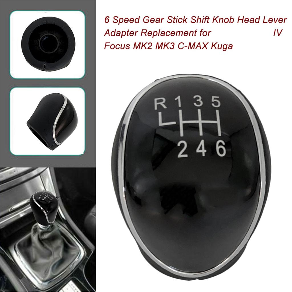 6-ступенчатая ручка переключения передач, головка рычага, адаптер, замена для Ford Mondeo IV Focus MK2 MK3 C MAX Kuga