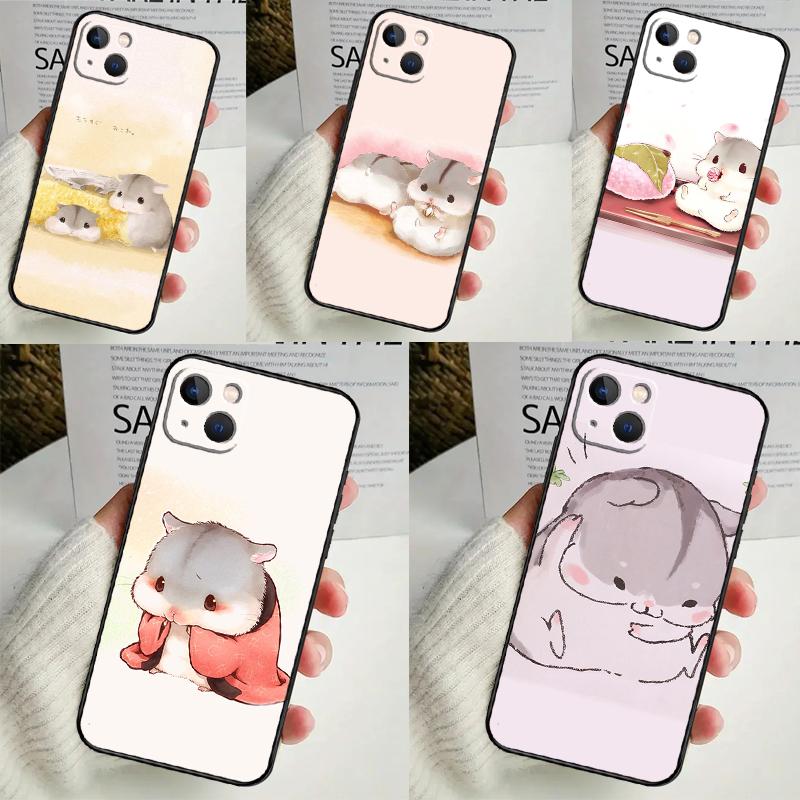 Hamsters Case For iPhone 14 16 15 Pro Max 11 12 13 Mini 7 8 Plus X XR XS MAX Soft Shockproof Cover