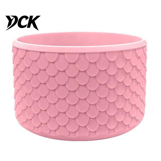 Tumbler Accessories for Travel Silicone Cup Boot, Fish Scale Pattern Decor, Soft Elastic Water Bottle Colorful Base Protective Sleeve,