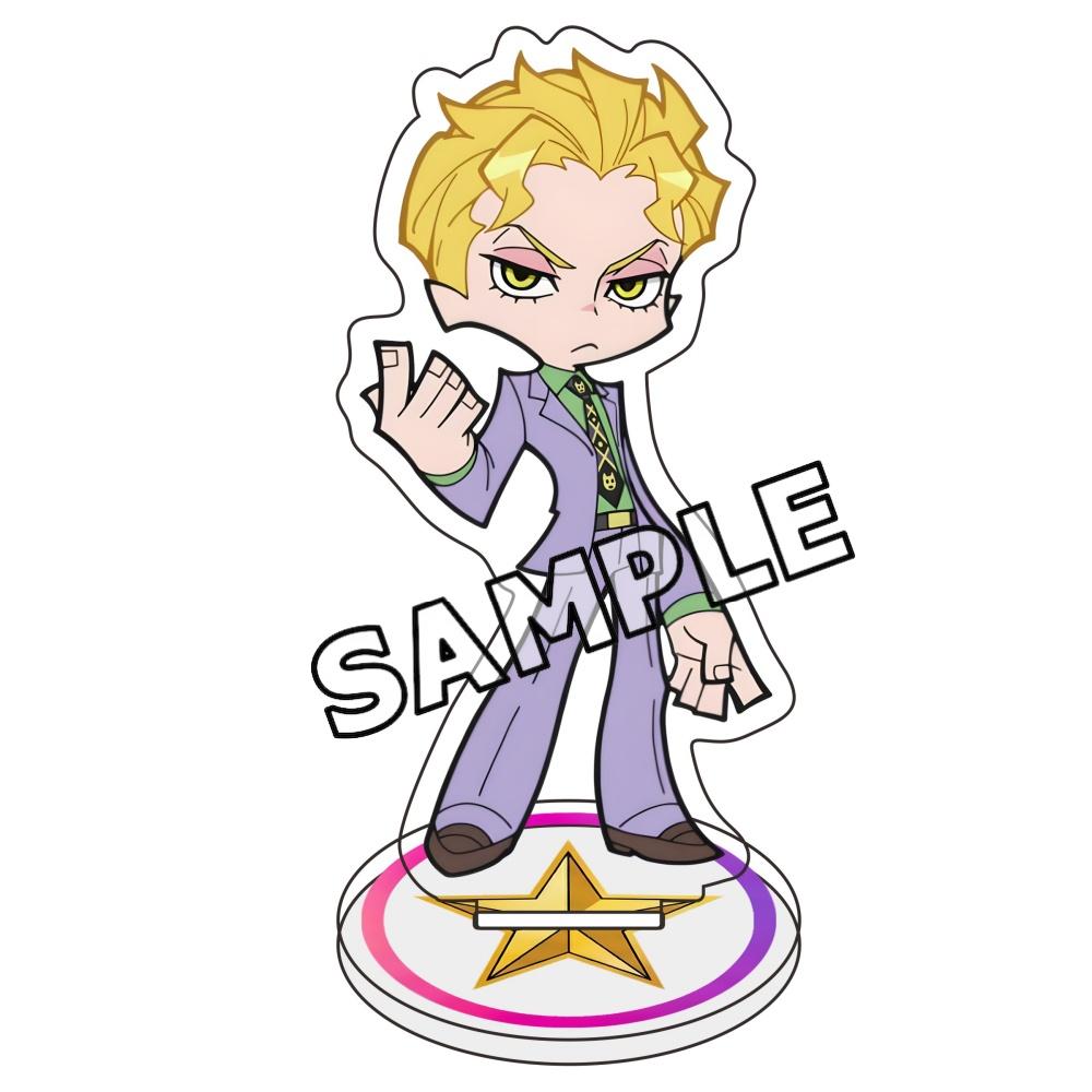 Аниме JoJo's Bizarre Adventure Джорно Бруно Дио Акриловая подставка 10 см Фигурка брелок Косплей Реквизит Настольный декор Подарок на день рождения