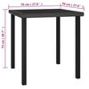 5 Piece Garden Dining Set Poly Rattan Black