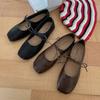 Vintage Spring Flats Women's Mary Jane Shoes Comfort Soft Sole Shoes Casual Shallow Commute Single Shoes