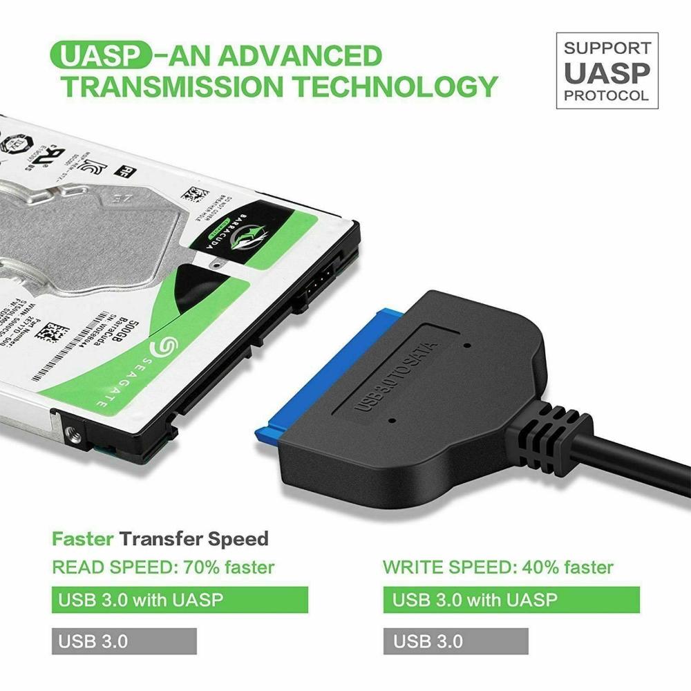 Professional Hard Drive 22 Pin Sata III Adapter Cable USB 3.0 To SATA Converter