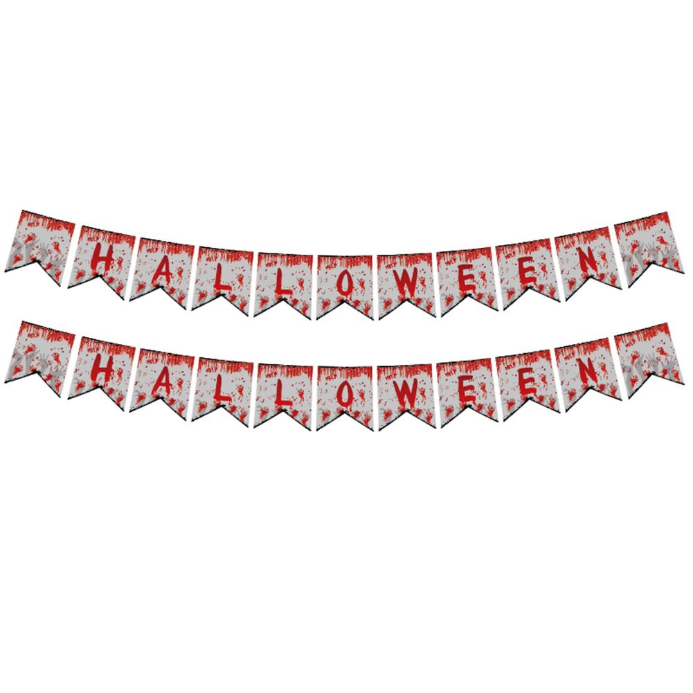 9-Piece Scary Bloody Hand Print Disposable Tableware Set Halloween Scary Decorations For Bloody Good Time (Serves 16)