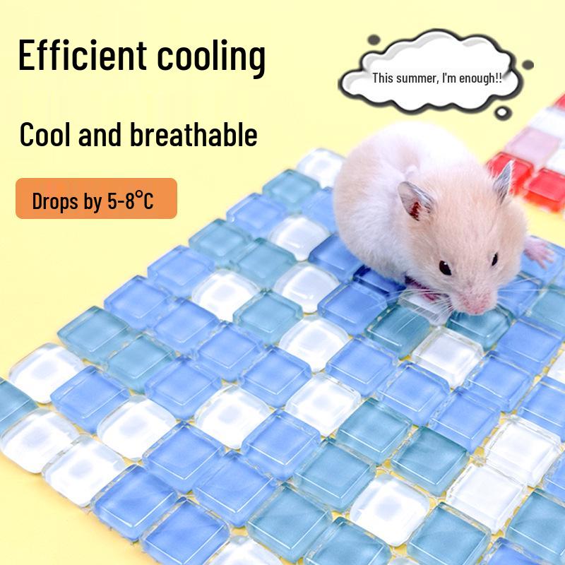 Golden Hamster Cooling Ice Pad - Summer Heat Dissipation Nest for Small Pets