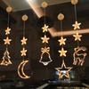 Christmas Garland Light Suction Cup Hook Light Up Love Heart Elk Bell