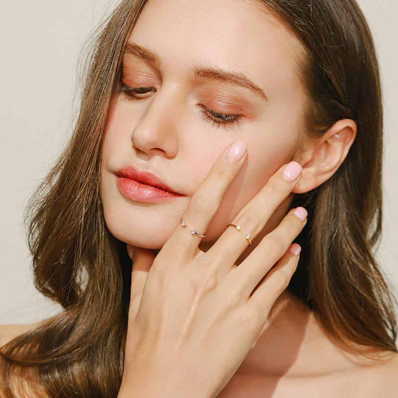 MODIAN Кольца на палец из стерлингового серебра 925 пробы с муассанитом цвета D, модное регулируемое кольцо для женщин, свадебные ювелирные украшения