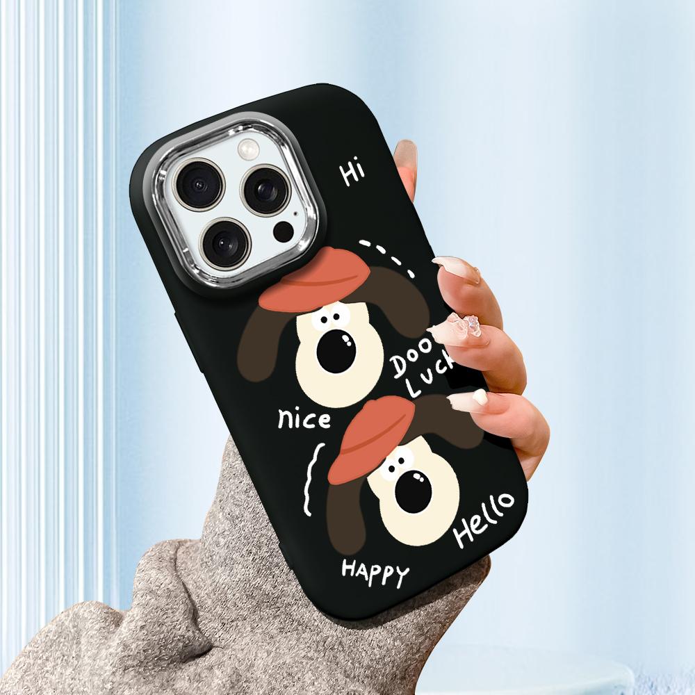 Для iPhone 15 14 13 11ProMax 14 15 16 Samsung S25 S24 S23 S22 Redmi 10 13 14C Мультяшный Черный Кот Серебристый Край Мягкий Жидкий Силикон Защитный Чехол