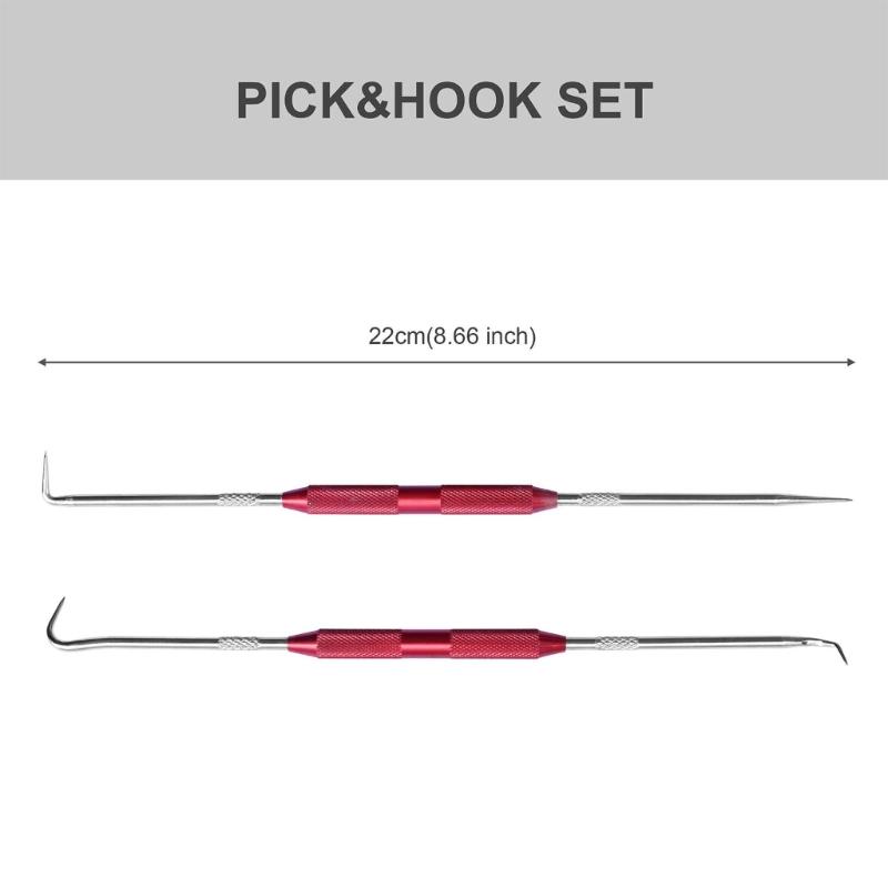 2 шт. Инструмент для снятия автомобильных сальников, Набор крючков и пик для автомобиля, Съемник уплотнительных колец и прокладок, Крючок под углом 45 градусов, Крючок под углом 90 градусов, Набор крючков и пик