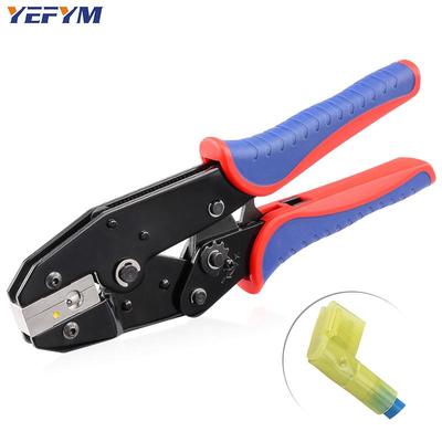 Щипцы для клемм AWG 12-10 (4-6мм²) Электрический обжимной инструмент для прямоугольного лепесткового разъема. Обжимной инструмент для клемм с храповым механизмом.