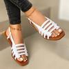 Large Size Sandals Women's New Flat Sandals Spring Summer Fashion Woven Beach Shoes
