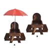 Small Pet Feeding Station Squirrels Feeder Outdoor Decorative Table Feeder With Protective Umbrella for Small Animal