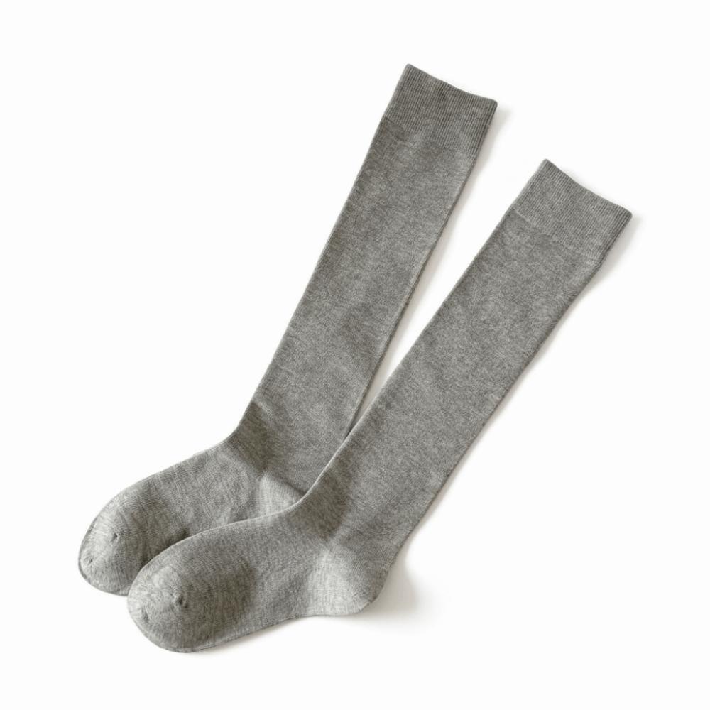 Elastic Knee High Socks Solid Color Japanese Style Socks Breathable Socks Autumn Season