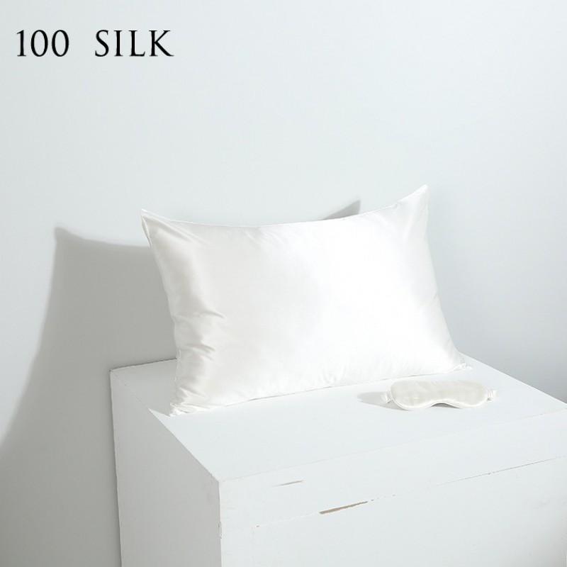 19 Momme Silk Pillowcase 100% Mulberry Single Bedding Cover Zipper Modern Minimalist Design