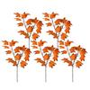 5 шт. Искусственные кленовые листья Поддельные осенние листья Стебли Растения 15,35x9,06 дюйма Осенние листья Кустарники Искусственный декор на День благодарения Домашние аксессуары