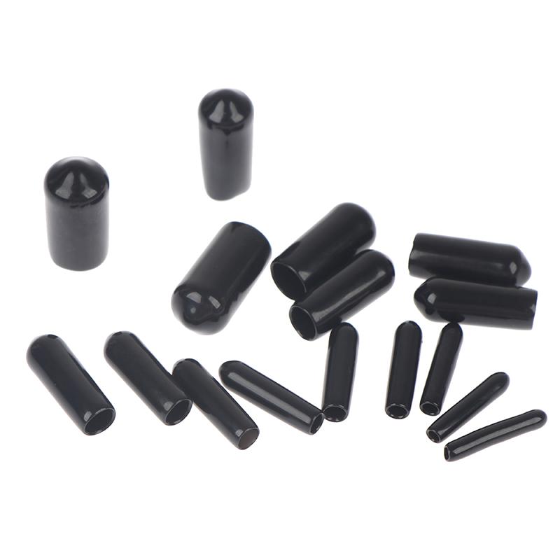200Pcs Plastic Tube Thread Protectors Durable PVC Rubber Screw End Cap Hub Covers for Hardware Fittings