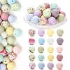 15 мм 40 шт. Силиконовые бусины Цепочка для пустышки Прорезыватель для зубов Без BPA Жевательные бусины для прорезывания зубов Держатель для пустышки Аксессуары для DIY-ожерелья