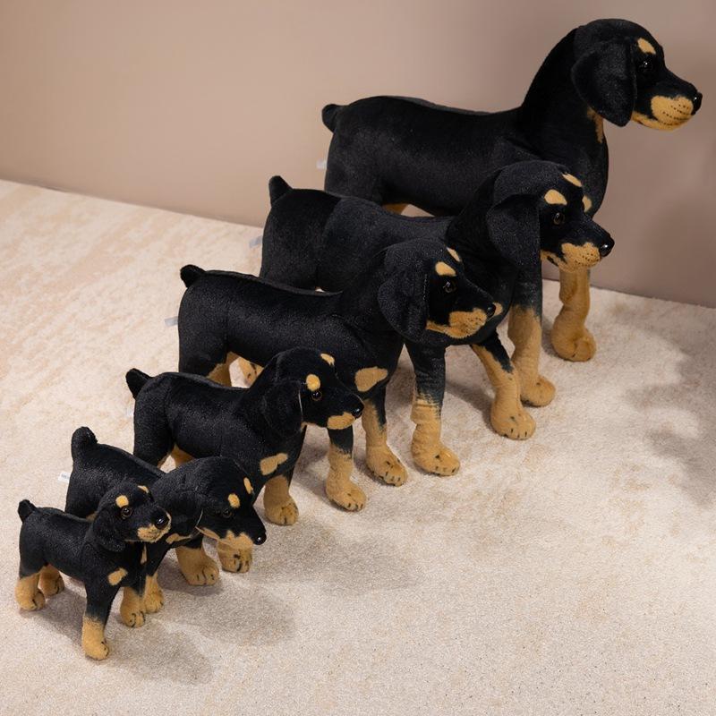 Милая имитация черной собаки кукла плюшевая игрушка щенок собака кукла украшение для дома детская успокаивающая тряпичная кукла