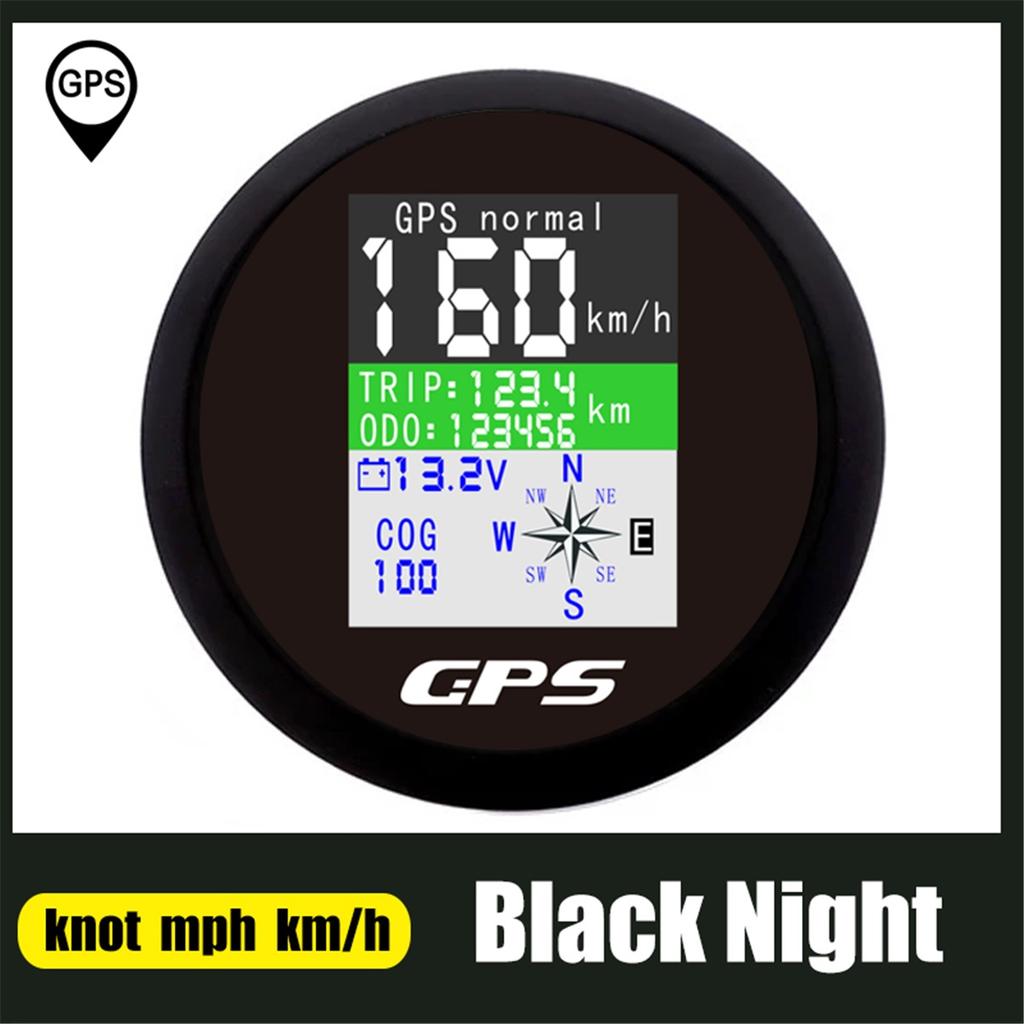 85-мм GPS-спидометр с GPS-антенной для лодки, автомобиля, моторной яхты, TFT-экран, водонепроницаемый одометр, регулируемый trip ODO COG, вольтметр