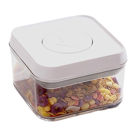 Герметичный контейнер для продуктов с крышкой, открывающейся нажатием, штабелируемый органайзер для кухонной кладовой, открывание одной кнопкой, контейнер для муки, сахара, для хлопьев, риса, муки, макарон, снеков