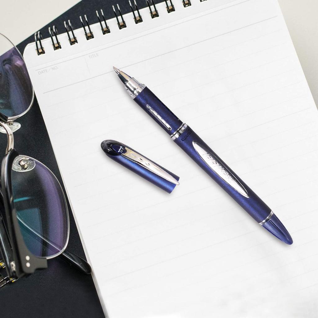 uni-ball Jetstream SX217 0.7mm Roller Ball Pen Black Ink Pack of 3 for Office, School & Home Writing