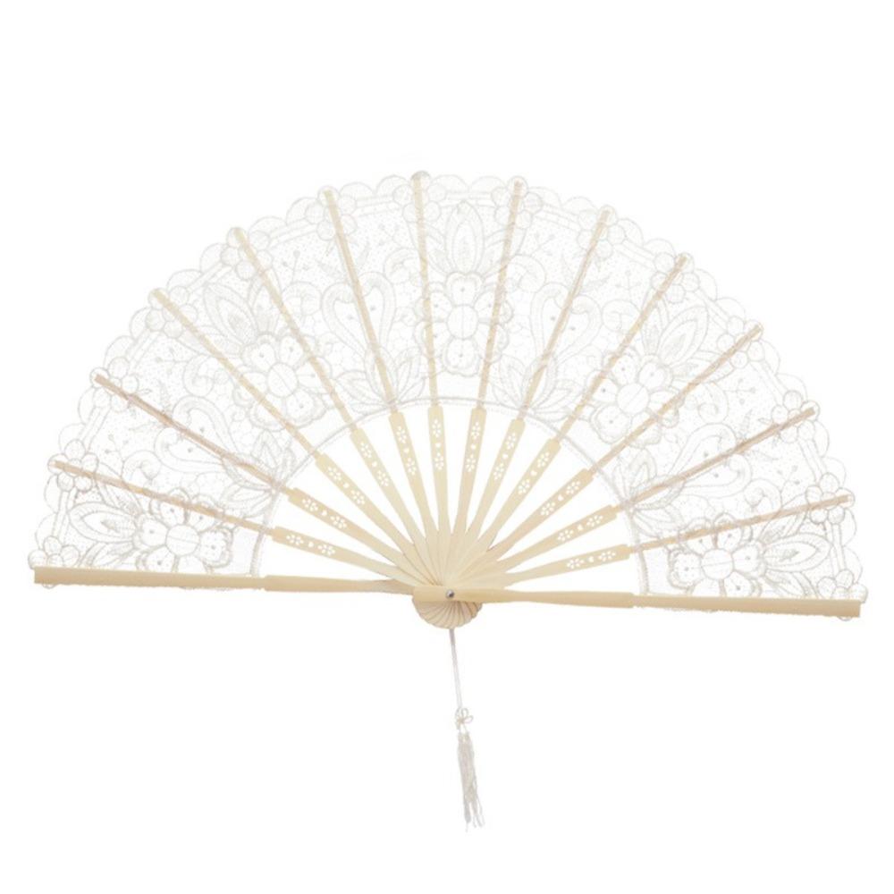 Винтажный ручной веер, элегантный прохладный веер, креативный кружевной складной веер для свадебной вечеринки, домашний декор
