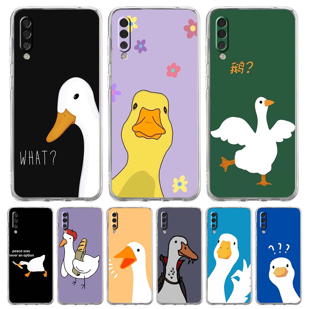 Милый гусь утка Игра Роскошный прозрачный чехол для телефона для Samsung Galaxy A12 A02 A03S A50 A70 A40 A10 A20 A30 Чехол Силиконовый корпус