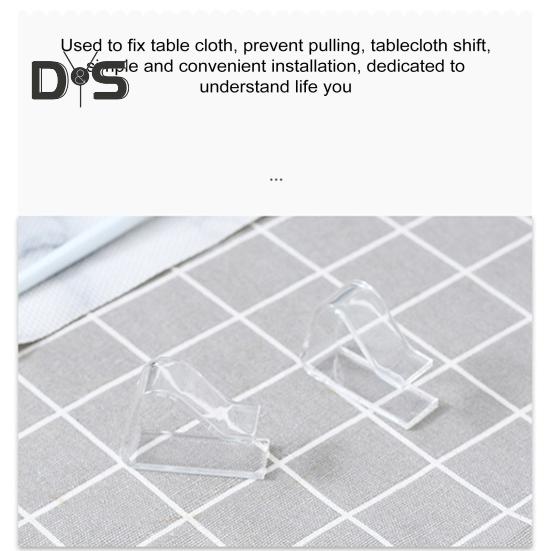 12Pcs Invisible Clear Tablecloth Clip Non-slip Heavy Duty Transparent Indoor Outdoor Wedding Party Picnic Camping Dining Table Cover Holder Fixing