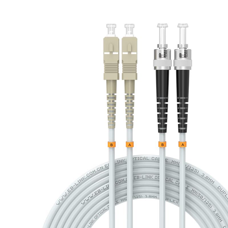 EB-LINK OM2 Armored SC-ST Multimode Duplex Fiber Patch Cable