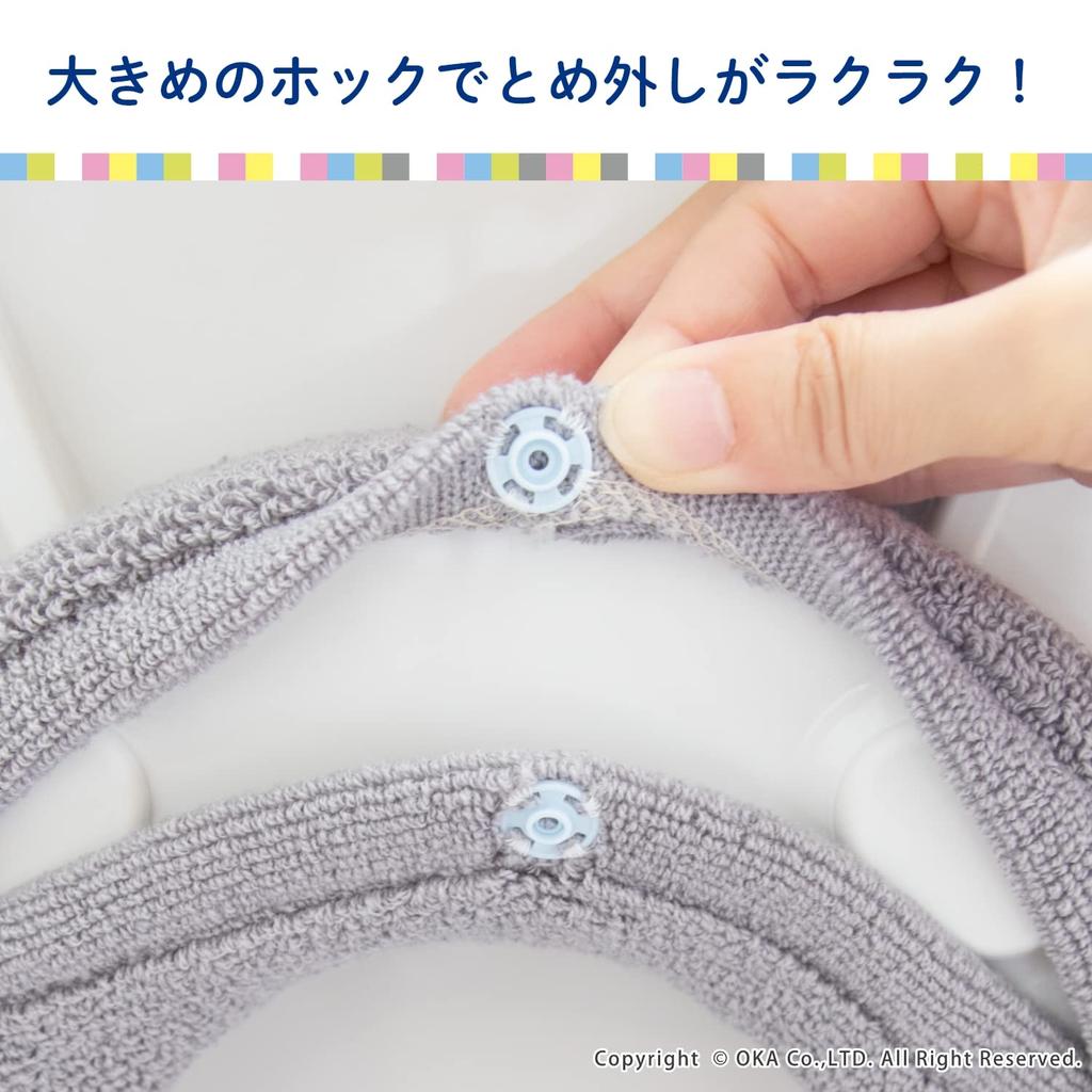 Мягкий чехол для унитаза OKA Seas Type Серая подушка для сиденья Мягкая толстая тканая антибактериальная устойчивая к запахам Мягкая чистка/подогрев (Уошлет) (Крючок для туалета)