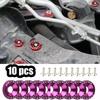 10 шт. M6 Модифицированные автомобильные крепежные элементы Шайба крыла JDM Винт Прокладка Алюминиевое крыло Бампер Двигатель Вогнутые винты Автоаксессуары
