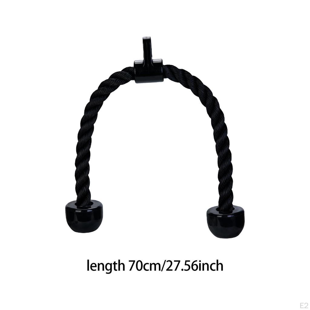 Biceps Triceps Tension Rope Twisted Pull Down Non Slip Fitness Practical with Carabiner
