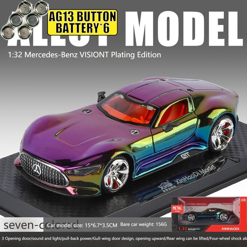 1/32 Benz VISION GT Super Concept Sport Car Alloy Diecast Model Car High Simulation Collectible Children Toy Car Sound and Light