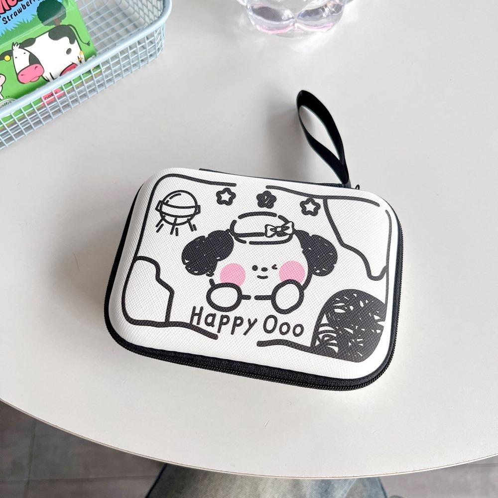 PU коробка для хранения кабеля данных прямоугольный чехол для хранения наушников для путешествий