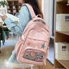 Schoolbag Japanese Transparent Ins High Value Students Shoulder Large Capacity Backpack  Painful Backpack Shoulder Bag Wild Tide.