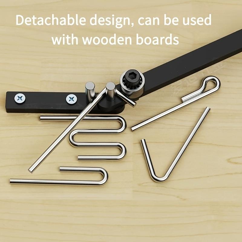 Manual Iron Bender 1-8mm/180° Flat Tube Bender , Mini Metal Bending Tool for 1/4" 1/8" Round Bar
