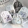 School Ita Bag Fashion Trends Transparent Zipper Backpack Preppy Style Soft Women Bags