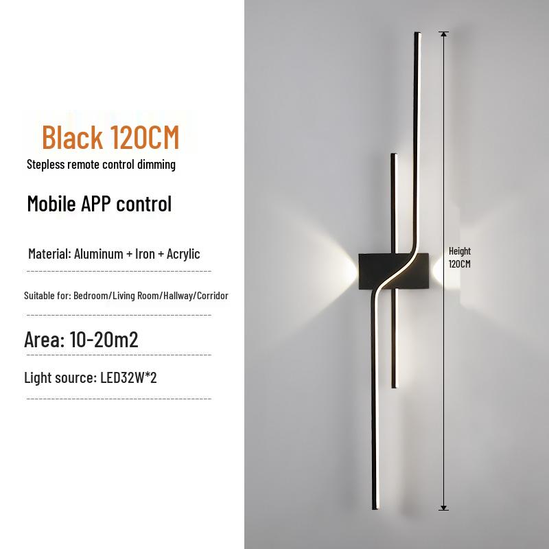 Minimalist Long Strip Light for TV Background, Bedroom, or Staircase Decor