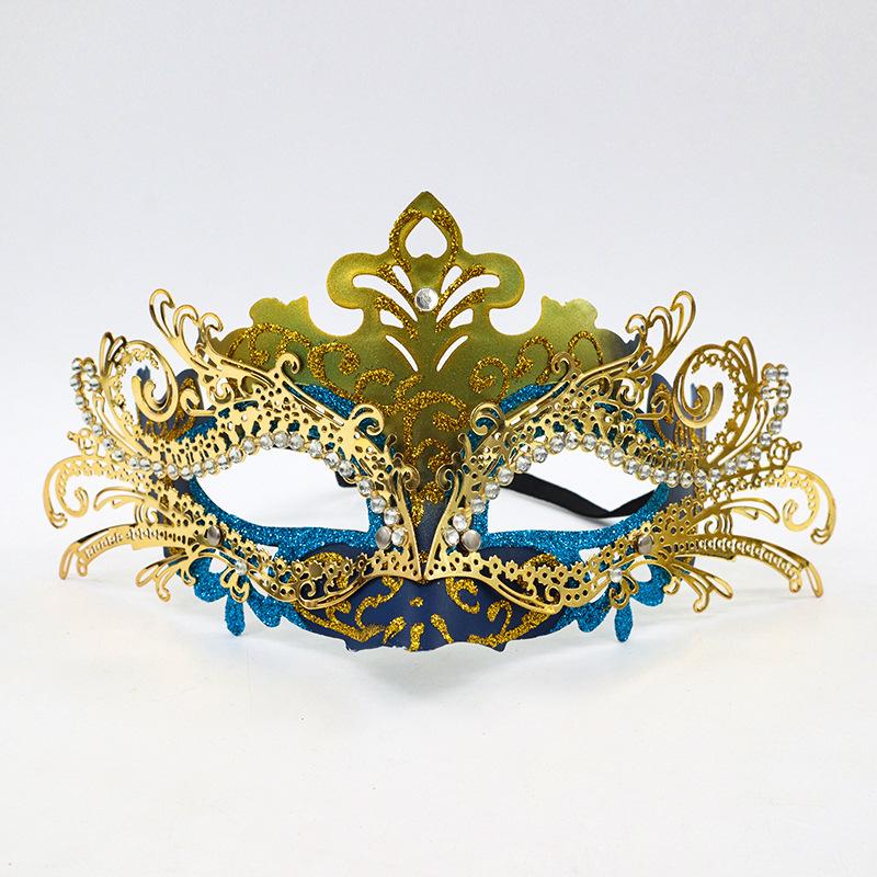 Diamond-encrusted half-face mask, Halloween costume prop for masquerade balls TK High-end Halloween mask for the face