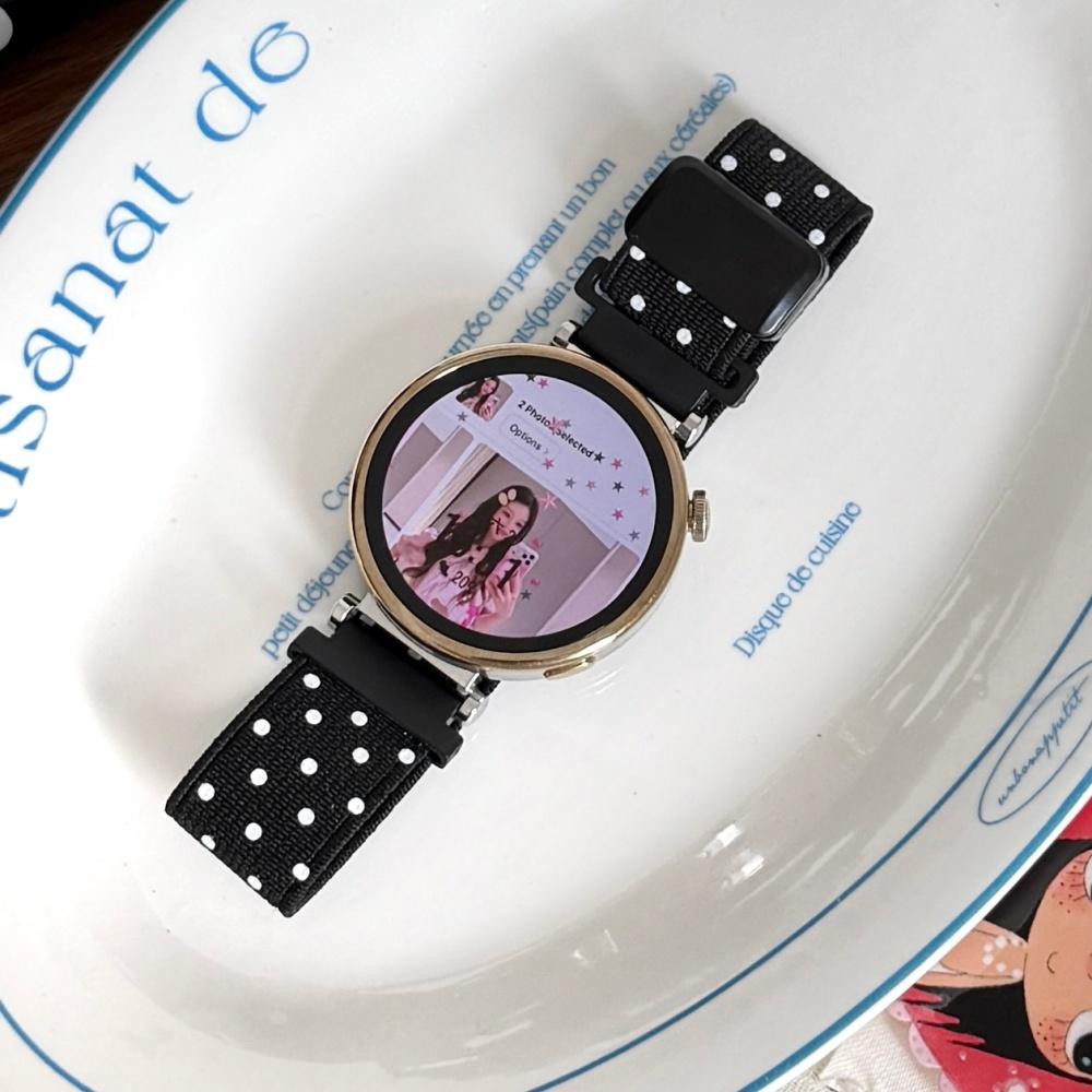 18/20/22mm Universal Polka Dot Knitted Magnetic Buckle Watch Strap Fits Huawei Xiaomi Samsung Garmin