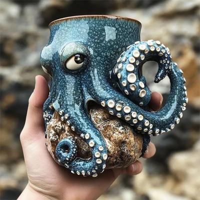 Кружка Осьминог Морское Существо 3d Осьминог Морские Черепахи Русалки Киты Дельфин Смешные Керамические Кружки Ручная Работа Кофейная Кружка Декорировать