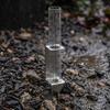 Durable Stainless Steel Glass Rain Gauge Easy To Read 2 in1 Mounting Rack Rainwater Measuring Tool Detachable Design