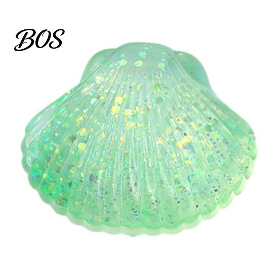Shell Sensory Toy Mini Glitter Squeeze Toy, Stress Relief Sugar Ball Transparent Anti-stress Fidget Soft Stretchy Ocean Anxiety